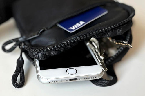 KEEPCLOSE – Torba na ramię na przedmioty wartościowe z ochroną RFID, Czarna